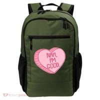 Funny Anti Valentines Day Nah I'm Good Candy Heart Backpack thumb 0