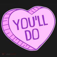 Funny Anti Valentines Day You'll Do Candy Heart Women's Hoodie thumb 2