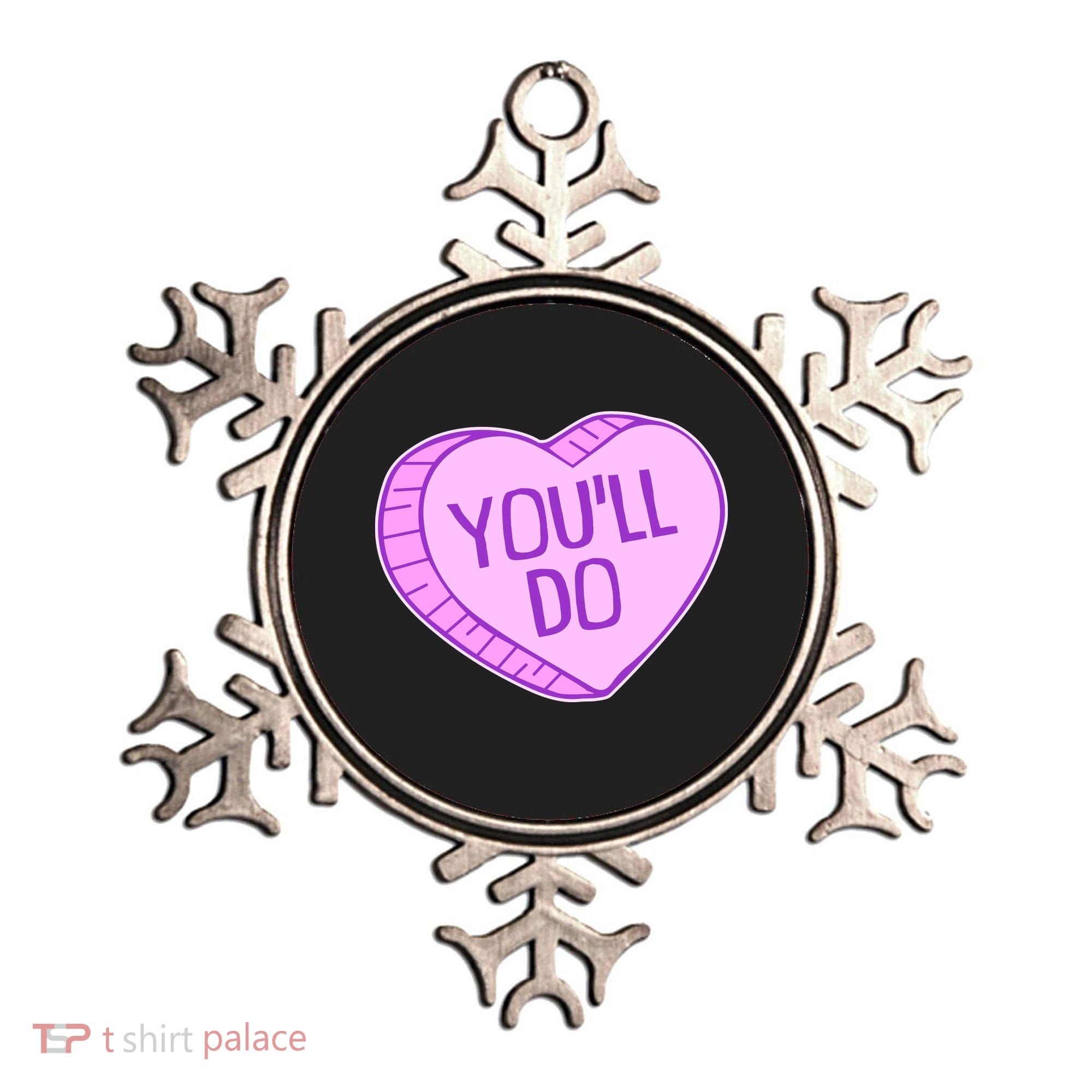 Funny Anti Valentines Day You'll Do Candy Heart Ornament