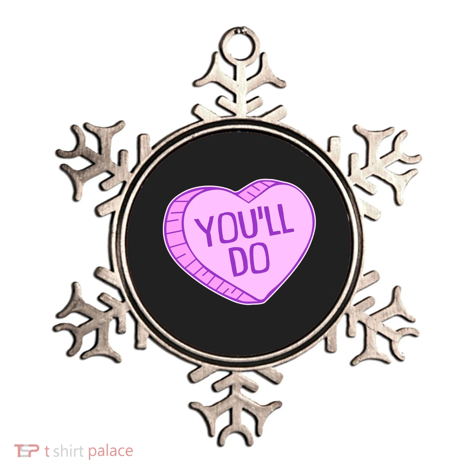 Funny Anti Valentines Day You'll Do Candy Heart Ornament