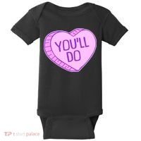 Funny Anti Valentines Day You'll Do Candy Heart Baby Bodysuit thumb 0