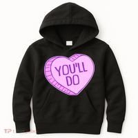 Funny Anti Valentines Day You'll Do Candy Heart Kids Hoodie thumb 0