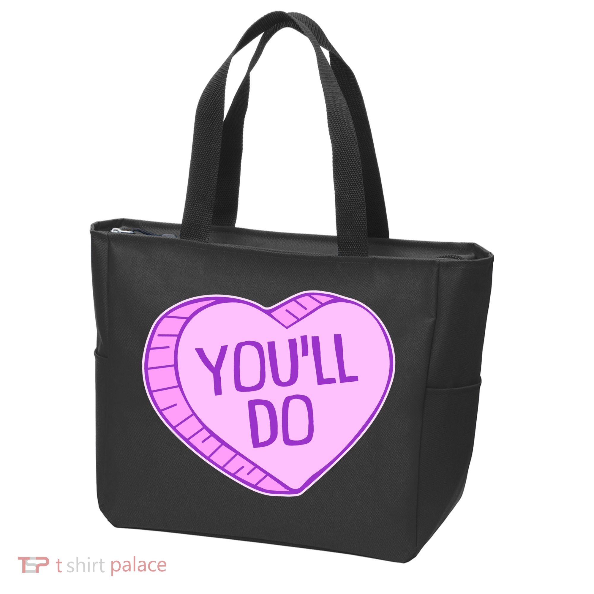 Funny Anti Valentines Day You'll Do Candy Heart Tote Bag