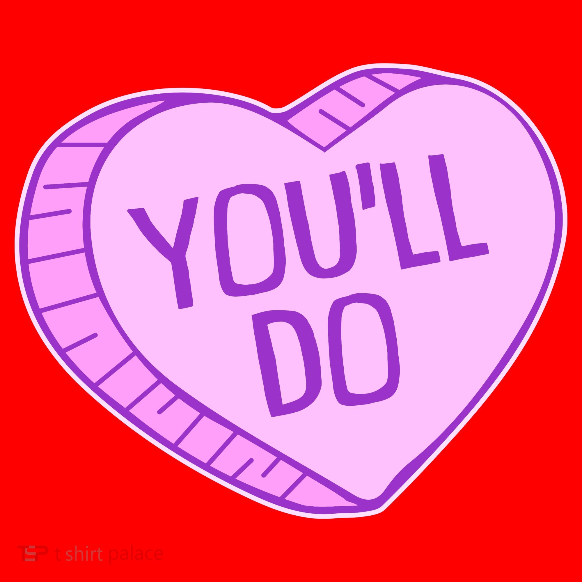 Funny Anti Valentines Day You'll Do Candy Heart Santa Hat
