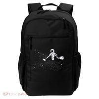 Funny Astronaut Vacuuming Galaxy Stars Backpack thumb 0