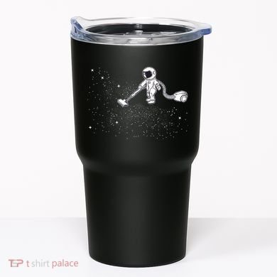 Funny Astronaut Vacuuming Galaxy Stars Tumbler