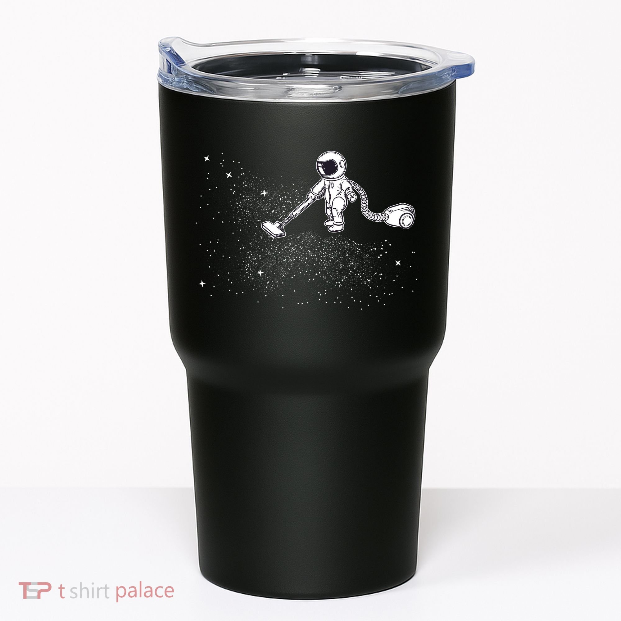 Funny Astronaut Vacuuming Galaxy Stars Tumbler