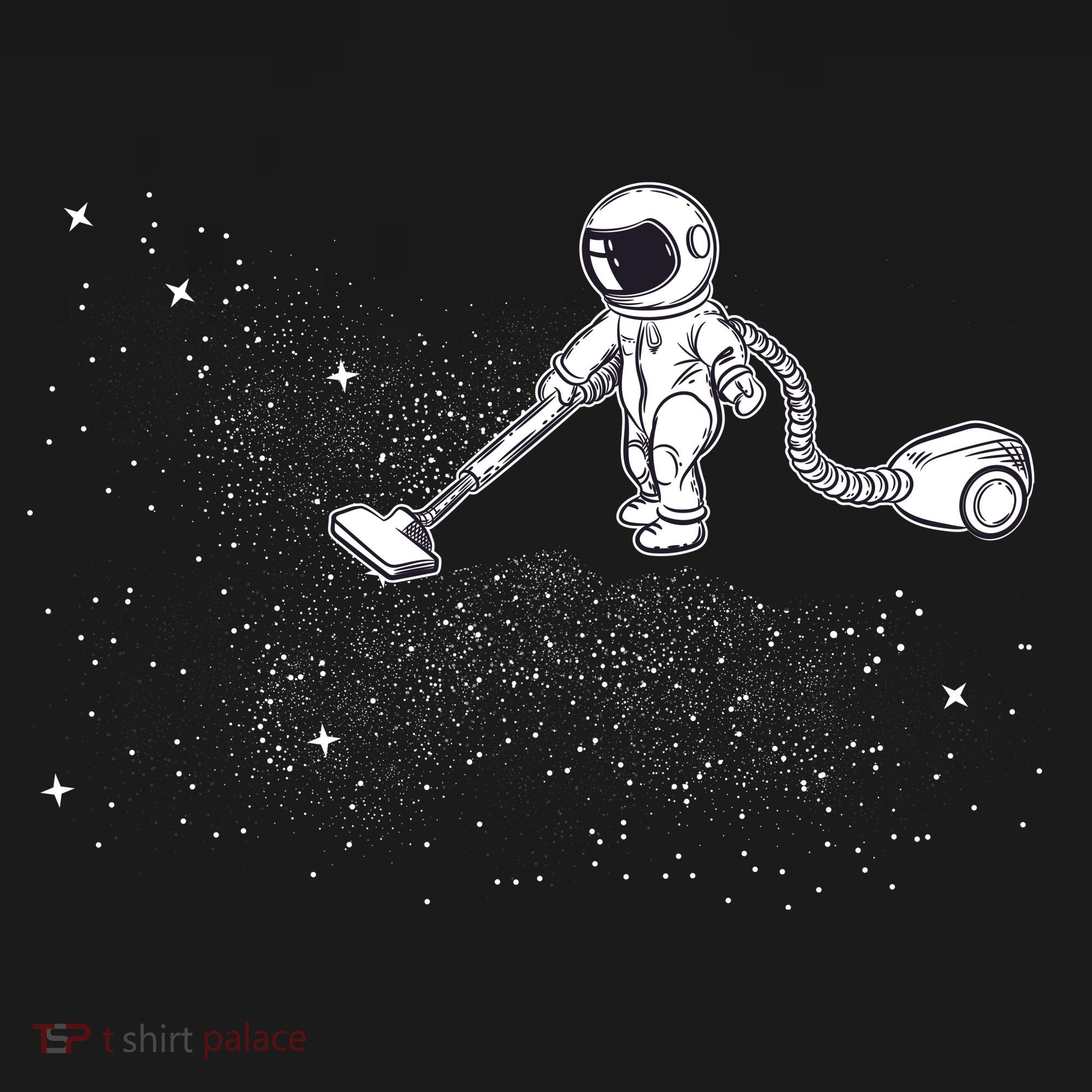Funny Astronaut Vacuuming Galaxy Stars Ornament