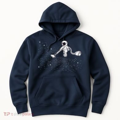 Funny Astronaut Vacuuming Galaxy Stars Hoodie