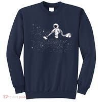 Funny Astronaut Vacuuming Galaxy Stars Sweatshirt thumb 0