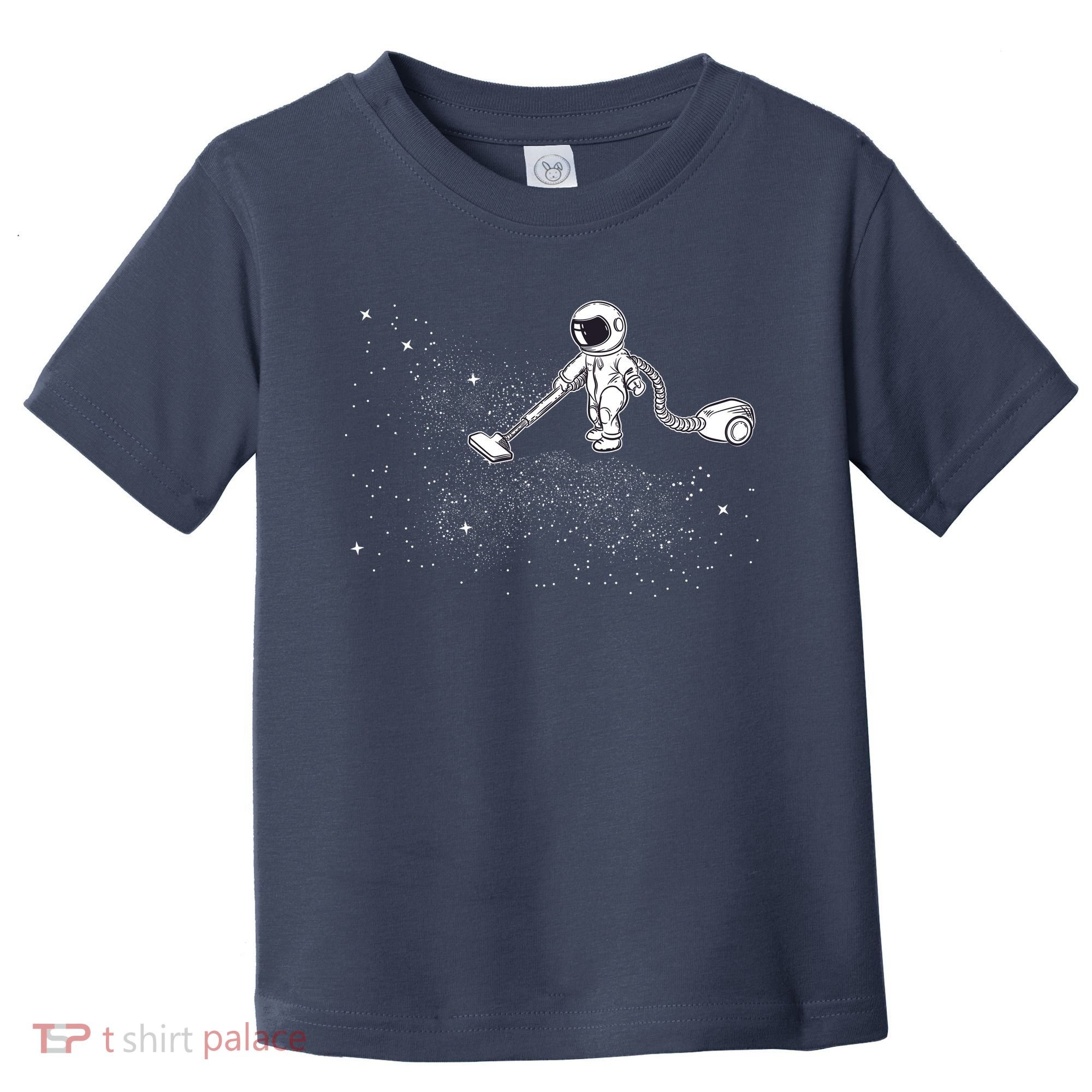 Funny Astronaut Vacuuming Galaxy Stars Toddler T-Shirt