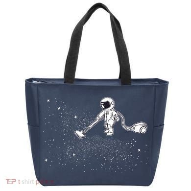 Funny Astronaut Vacuuming Galaxy Stars Tote Bag