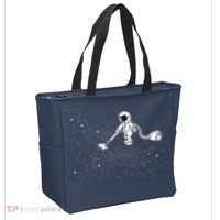 Funny Astronaut Vacuuming Galaxy Stars Tote Bag thumb 2