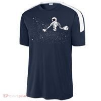 Funny Astronaut Vacuuming Galaxy Stars Sport-Tek Competitor United Soccer Jersey thumb 2