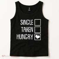 Funny Anti Valentine Single Taken Hungry Tank Top thumb 2