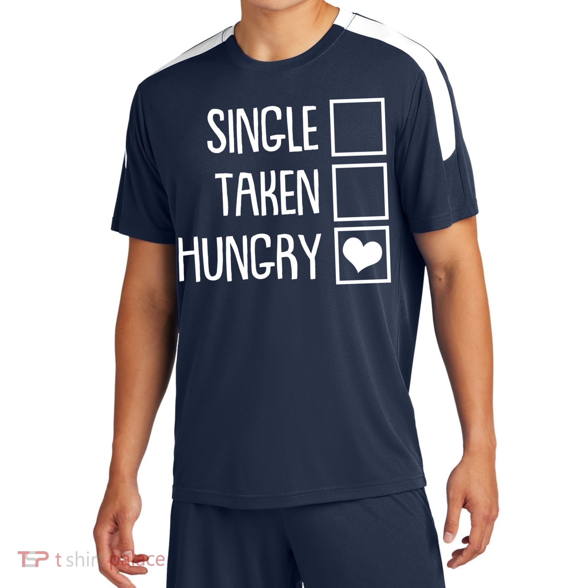 Funny Anti Valentine Single Taken Hungry Sport-Tek Competitor United Soccer Jersey
