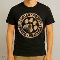 Foster. Adopt. Volunteer. Donate. Animal Rescue Dog T-Shirt thumb 3