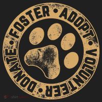 Foster. Adopt. Volunteer. Donate. Animal Rescue Dog Golf Towel thumb 3