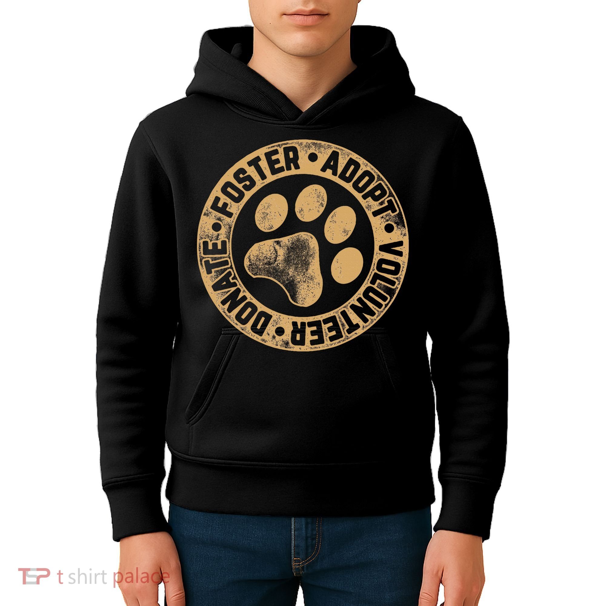 Foster. Adopt. Volunteer. Donate. Animal Rescue Dog Kids Hoodie