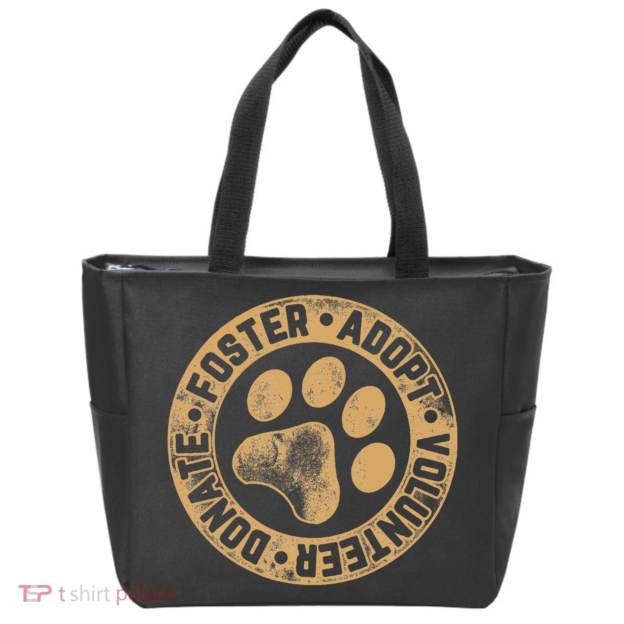 Foster. Adopt. Volunteer. Donate. Animal Rescue Dog Tote Bag