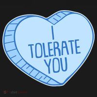 Funny Anti Valentines Day I Tolerate You Candy Heart Mousepad thumb 1