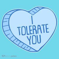 Funny Anti Valentines Day I Tolerate You Candy Heart Long Sleeve Shirt thumb 2