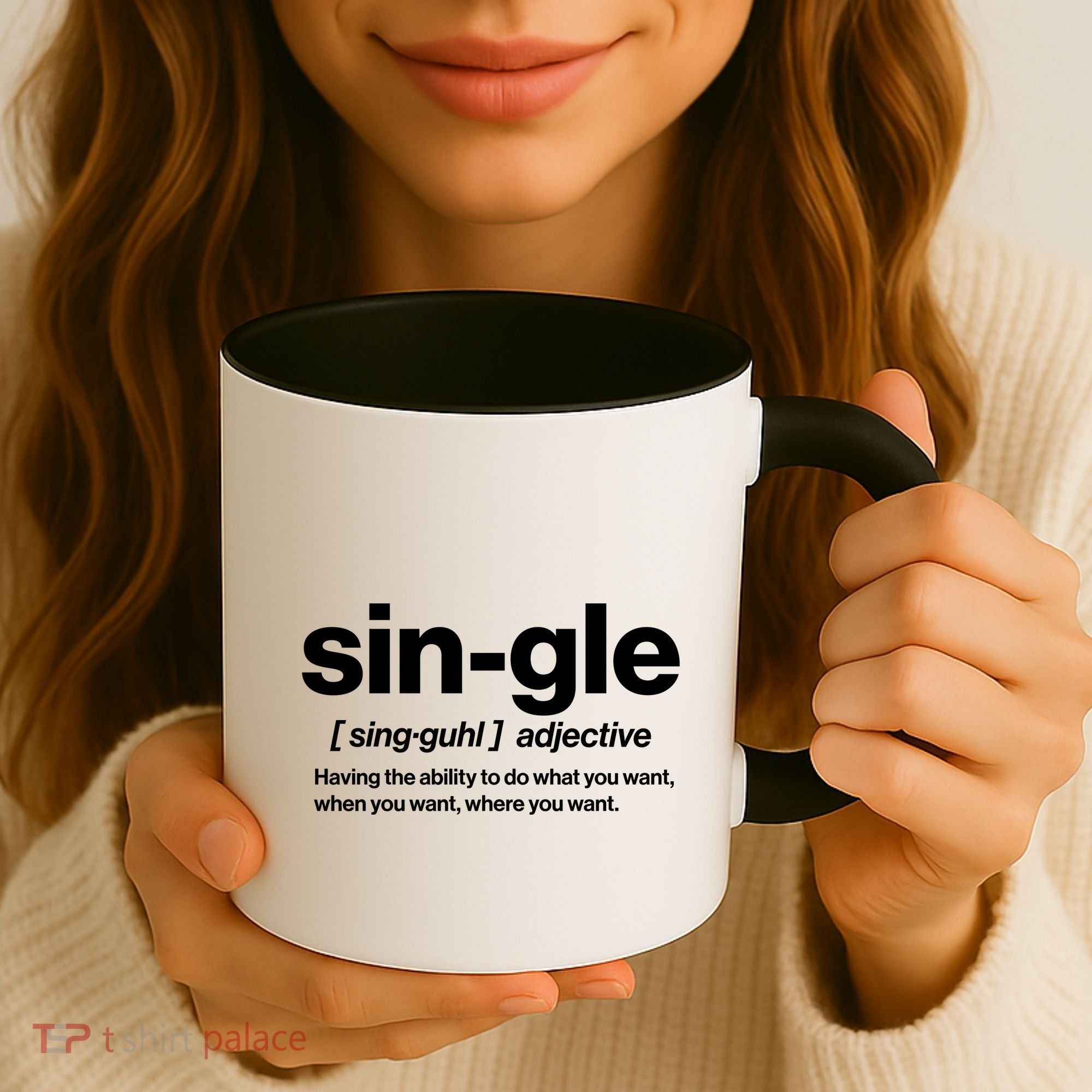 Funny Anti Valentine Single Definition Coffee Mug