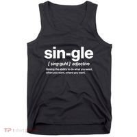 Funny Anti Valentine Single Definition Tank Top thumb 0