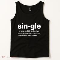 Funny Anti Valentine Single Definition Tank Top thumb 2