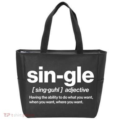 Funny Anti Valentine Single Definition Tote Bag