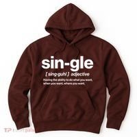 Funny Anti Valentine Single Definition Hoodie thumb 0