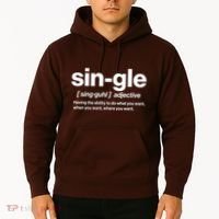 Funny Anti Valentine Single Definition Hoodie thumb 2