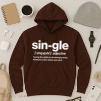 Funny Anti Valentine Single Definition Hoodie thumb 3