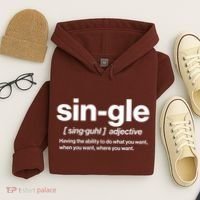 Funny Anti Valentine Single Definition Hoodie thumb 4