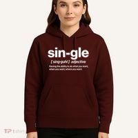 Funny Anti Valentine Single Definition Hoodie thumb 5