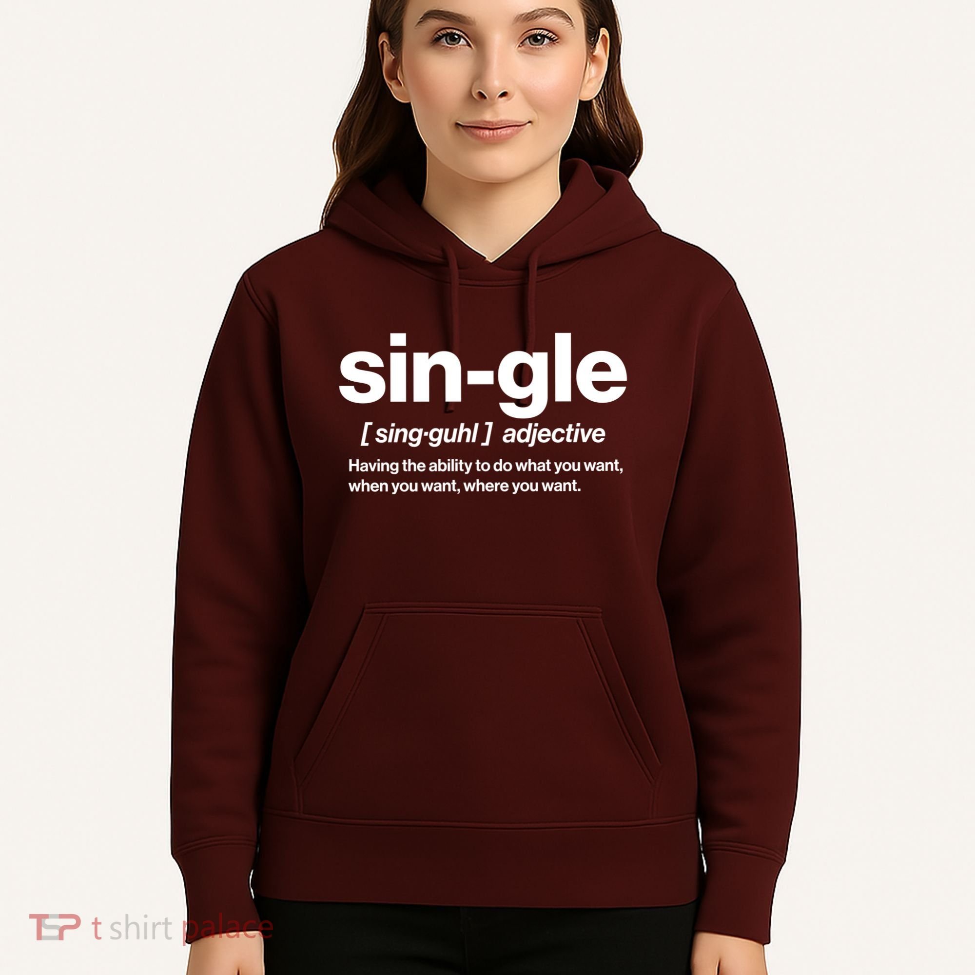 Funny Anti Valentine Single Definition Hoodie