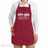 Funny Anti Valentine Single Definition Apron thumb 2
