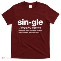 Funny Anti Valentine Single Definition T-Shirt thumb 0
