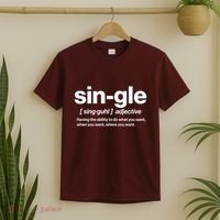 Funny Anti Valentine Single Definition T-Shirt thumb 2
