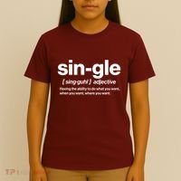 Funny Anti Valentine Single Definition T-Shirt thumb 4