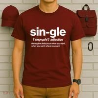 Funny Anti Valentine Single Definition T-Shirt thumb 6