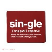 Funny Anti Valentine Single Definition Mousepad thumb 0
