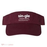 Funny Anti Valentine Single Definition Visor thumb 0
