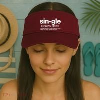 Funny Anti Valentine Single Definition Visor thumb 2