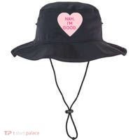 Funny Anti Valentine's Day Nah I'm Good Bucket Hat thumb 0