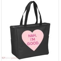 Funny Anti Valentine's Day Nah I'm Good Tote Bag thumb 2