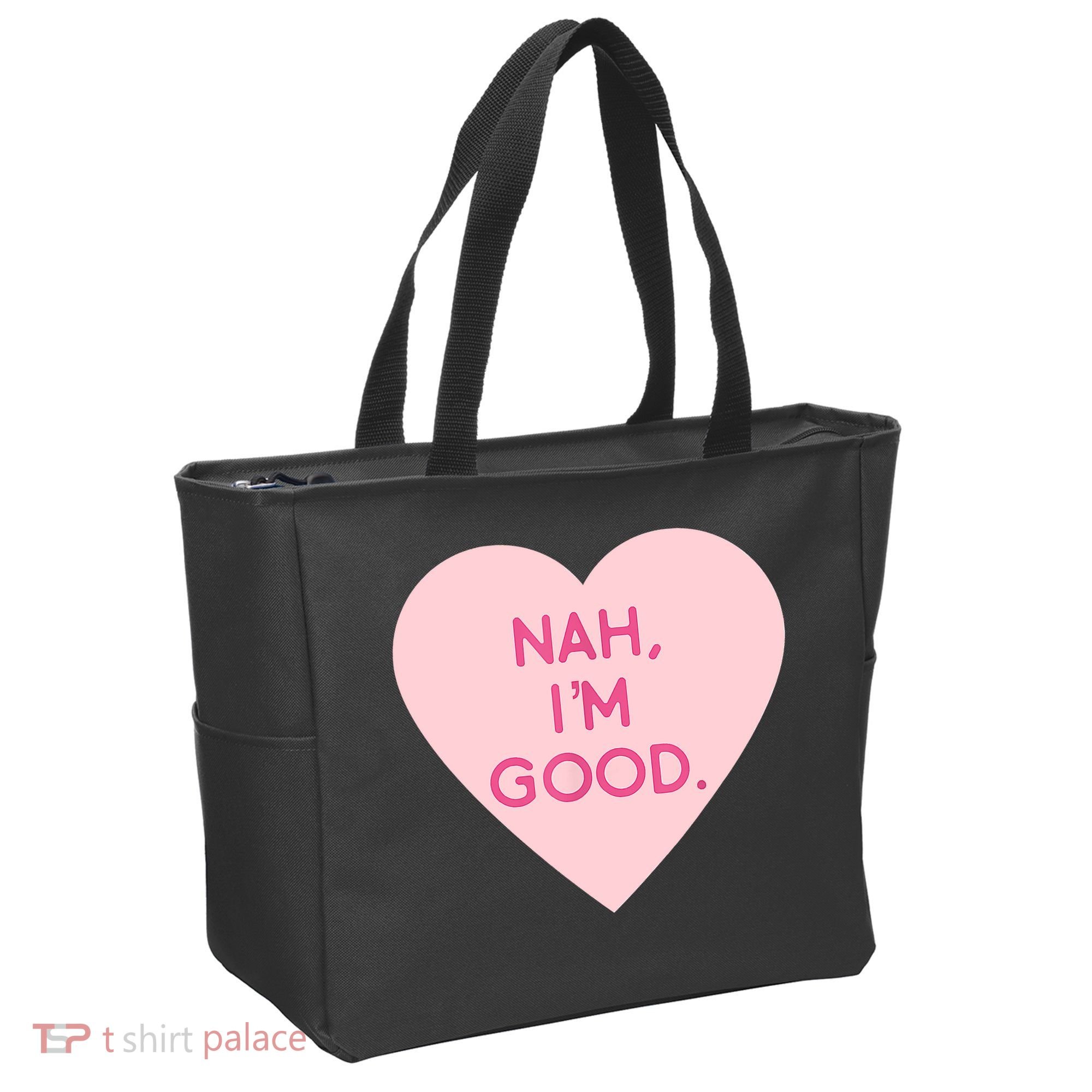 Funny Anti Valentine's Day Nah I'm Good Tote Bag