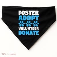 Foster Adopt Volunteer Donate Animal Rescue Shelter Dog Cat USA-Made Doggie Bandana thumb 0