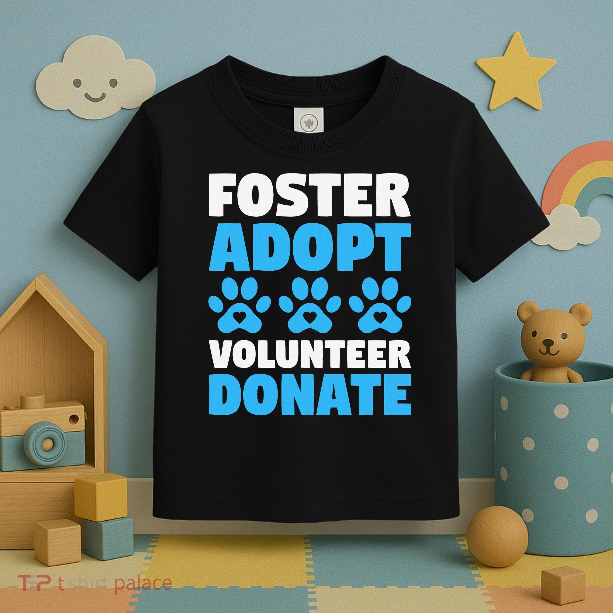 Foster Adopt Volunteer Donate Animal Rescue Shelter Dog Cat Toddler T-Shirt