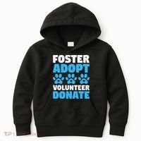 Foster Adopt Volunteer Donate Animal Rescue Shelter Dog Cat Kids Hoodie thumb 0